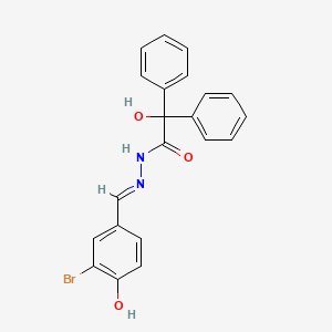 molecular formula C21H17BrN2O3 B6086839 N'-(3-bromo-4-hydroxybenzylidene)-2-hydroxy-2,2-diphenylacetohydrazide 