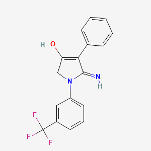 molecular formula C17H13F3N2O B6086857 5-amino-4-phenyl-1-[3-(trifluoromethyl)phenyl]-1,2-dihydro-3H-pyrrol-3-one 