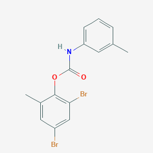 molecular formula C15H13Br2NO2 B6086867 2,4-dibromo-6-methylphenyl (3-methylphenyl)carbamate 