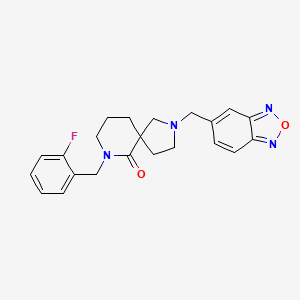 molecular formula C22H23FN4O2 B6086895 2-(2,1,3-benzoxadiazol-5-ylmethyl)-7-(2-fluorobenzyl)-2,7-diazaspiro[4.5]decan-6-one 