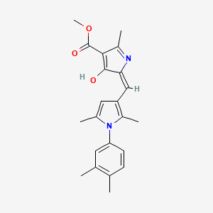 molecular formula C22H24N2O3 B6086930 methyl 5-{[1-(3,4-dimethylphenyl)-2,5-dimethyl-1H-pyrrol-3-yl]methylene}-2-methyl-4-oxo-4,5-dihydro-1H-pyrrole-3-carboxylate 