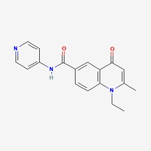 1-ethyl-2-methyl-4-oxo-N-4-pyridinyl-1,4-dihydro-6-quinolinecarboxamide