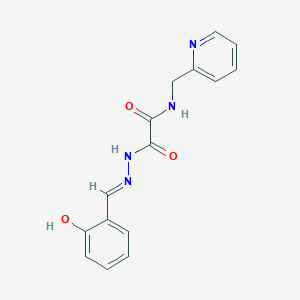 molecular formula C15H14N4O3 B6086964 2-[2-(2-hydroxybenzylidene)hydrazino]-2-oxo-N-(2-pyridinylmethyl)acetamide 