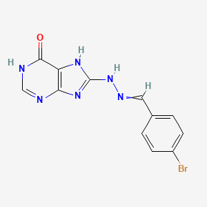 molecular formula C12H9BrN6O B6086972 4-bromobenzaldehyde (6-oxo-6,9-dihydro-1H-purin-8-yl)hydrazone 