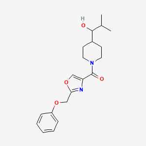 molecular formula C20H26N2O4 B6086974 2-methyl-1-(1-{[2-(phenoxymethyl)-1,3-oxazol-4-yl]carbonyl}-4-piperidinyl)-1-propanol 