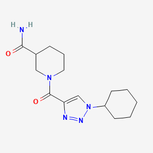 molecular formula C15H23N5O2 B6086993 1-[(1-cyclohexyl-1H-1,2,3-triazol-4-yl)carbonyl]-3-piperidinecarboxamide 