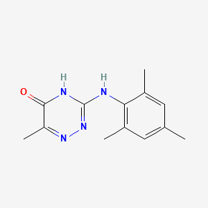 molecular formula C13H16N4O B6087014 3-(mesitylamino)-6-methyl-1,2,4-triazin-5(4H)-one 