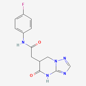 molecular formula C13H12FN5O2 B6087016 N-(4-fluorophenyl)-2-(5-oxo-4,5,6,7-tetrahydro[1,2,4]triazolo[1,5-a]pyrimidin-6-yl)acetamide 