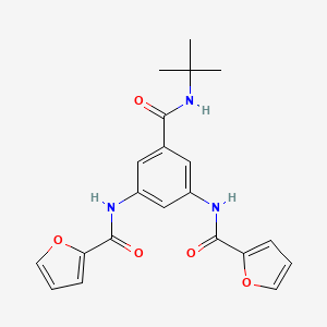 molecular formula C21H21N3O5 B6087029 N,N'-{5-[(tert-butylamino)carbonyl]-1,3-phenylene}di(2-furamide) 