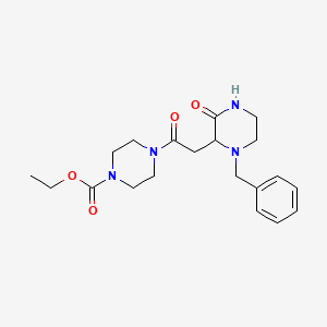 ethyl 4-[(1-benzyl-3-oxo-2-piperazinyl)acetyl]-1-piperazinecarboxylate