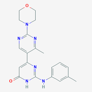 molecular formula C20H22N6O2 B6087049 4'-methyl-2-[(3-methylphenyl)amino]-2'-(4-morpholinyl)-4,5'-bipyrimidin-6(1H)-one 