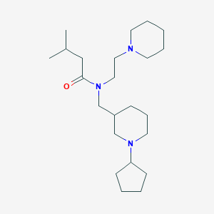 molecular formula C23H43N3O B6087074 N-[(1-cyclopentyl-3-piperidinyl)methyl]-3-methyl-N-[2-(1-piperidinyl)ethyl]butanamide 