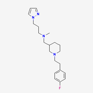 molecular formula C21H31FN4 B6087100 ({1-[2-(4-fluorophenyl)ethyl]-3-piperidinyl}methyl)methyl[3-(1H-pyrazol-1-yl)propyl]amine 
