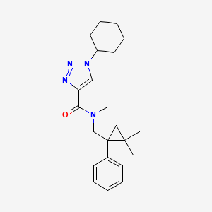 molecular formula C22H30N4O B6087111 1-cyclohexyl-N-[(2,2-dimethyl-1-phenylcyclopropyl)methyl]-N-methyl-1H-1,2,3-triazole-4-carboxamide 