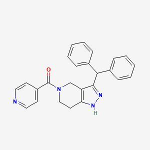 molecular formula C25H22N4O B6087124 3-(diphenylmethyl)-5-isonicotinoyl-4,5,6,7-tetrahydro-1H-pyrazolo[4,3-c]pyridine 
