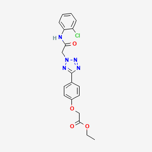molecular formula C19H18ClN5O4 B6087152 ethyl [4-(2-{2-[(2-chlorophenyl)amino]-2-oxoethyl}-2H-tetrazol-5-yl)phenoxy]acetate 