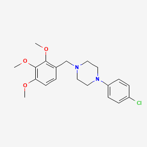 molecular formula C20H25ClN2O3 B6087155 1-(4-chlorophenyl)-4-(2,3,4-trimethoxybenzyl)piperazine 
