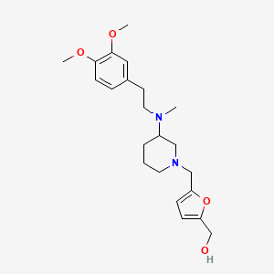 [5-({3-[[2-(3,4-dimethoxyphenyl)ethyl](methyl)amino]-1-piperidinyl}methyl)-2-furyl]methanol