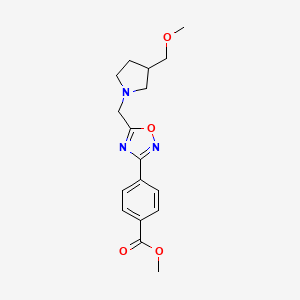 molecular formula C17H21N3O4 B6087190 methyl 4-(5-{[3-(methoxymethyl)-1-pyrrolidinyl]methyl}-1,2,4-oxadiazol-3-yl)benzoate 