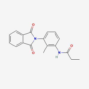 molecular formula C18H16N2O3 B6087209 N-[3-(1,3-dioxo-1,3-dihydro-2H-isoindol-2-yl)-2-methylphenyl]propanamide 