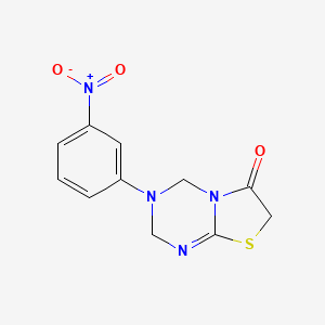 molecular formula C11H10N4O3S B6087220 3-(3-nitrophenyl)-3,4-dihydro-2H-[1,3]thiazolo[3,2-a][1,3,5]triazin-6(7H)-one 