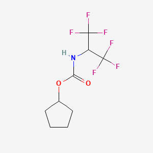 molecular formula C9H11F6NO2 B6087223 cyclopentyl [2,2,2-trifluoro-1-(trifluoromethyl)ethyl]carbamate 