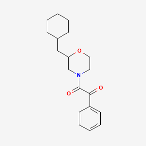 molecular formula C19H25NO3 B6087233 2-[2-(cyclohexylmethyl)-4-morpholinyl]-2-oxo-1-phenylethanone 