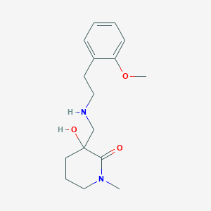 molecular formula C16H24N2O3 B6087285 3-hydroxy-3-({[2-(2-methoxyphenyl)ethyl]amino}methyl)-1-methyl-2-piperidinone 