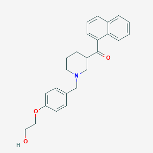 molecular formula C25H27NO3 B6087294 {1-[4-(2-hydroxyethoxy)benzyl]-3-piperidinyl}(1-naphthyl)methanone 