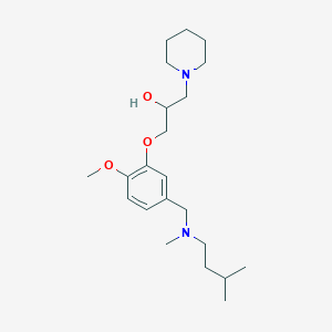 molecular formula C22H38N2O3 B6087309 1-(2-methoxy-5-{[methyl(3-methylbutyl)amino]methyl}phenoxy)-3-(1-piperidinyl)-2-propanol 