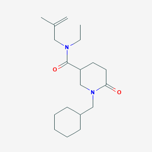 molecular formula C19H32N2O2 B6087322 1-(cyclohexylmethyl)-N-ethyl-N-(2-methyl-2-propen-1-yl)-6-oxo-3-piperidinecarboxamide 
