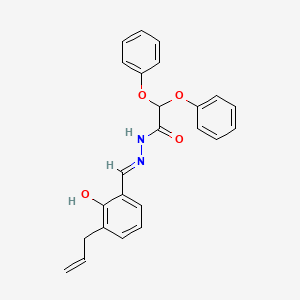 molecular formula C24H22N2O4 B6087374 N'-(3-allyl-2-hydroxybenzylidene)-2,2-diphenoxyacetohydrazide 