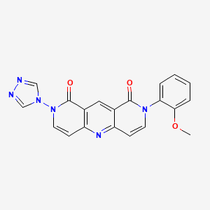 molecular formula C20H14N6O3 B6087381 2-(2-methoxyphenyl)-8-(4H-1,2,4-triazol-4-yl)pyrido[4,3-b]-1,6-naphthyridine-1,9(2H,8H)-dione 