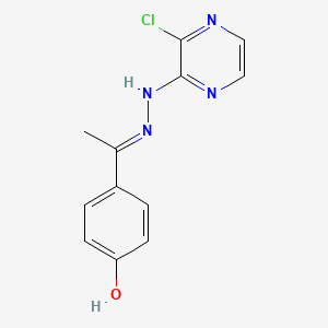 molecular formula C12H11ClN4O B6087389 1-(4-hydroxyphenyl)ethanone (3-chloro-2-pyrazinyl)hydrazone 