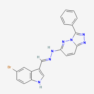 molecular formula C20H14BrN7 B6087395 5-bromo-1H-indole-3-carbaldehyde (3-phenyl[1,2,4]triazolo[4,3-b]pyridazin-6-yl)hydrazone 