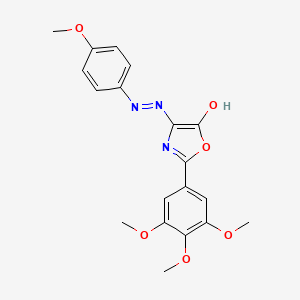 molecular formula C19H19N3O6 B6087410 2-(3,4,5-trimethoxyphenyl)-1,3-oxazole-4,5-dione 4-[(4-methoxyphenyl)hydrazone] 