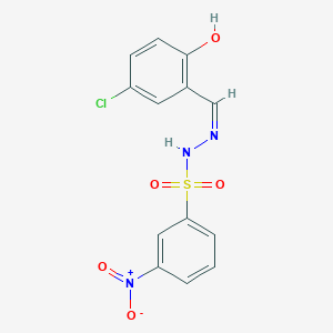 molecular formula C13H10ClN3O5S B6087423 N'-(5-chloro-2-hydroxybenzylidene)-3-nitrobenzenesulfonohydrazide 