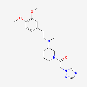molecular formula C20H29N5O3 B6087445 N-[2-(3,4-dimethoxyphenyl)ethyl]-N-methyl-1-(1H-1,2,4-triazol-1-ylacetyl)-3-piperidinamine 