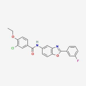 molecular formula C22H16ClFN2O3 B6087452 3-chloro-4-ethoxy-N-[2-(3-fluorophenyl)-1,3-benzoxazol-5-yl]benzamide 