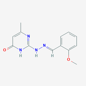 molecular formula C13H14N4O2 B6087460 2-methoxybenzaldehyde (4-hydroxy-6-methyl-2-pyrimidinyl)hydrazone CAS No. 92023-95-5