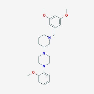 molecular formula C25H35N3O3 B6087478 1-[1-(3,5-dimethoxybenzyl)-3-piperidinyl]-4-(2-methoxyphenyl)piperazine 