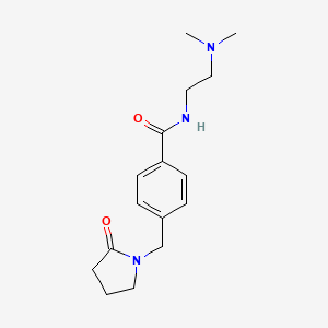 N-[2-(dimethylamino)ethyl]-4-[(2-oxo-1-pyrrolidinyl)methyl]benzamide