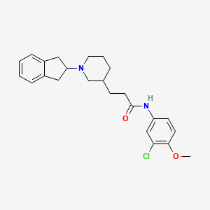 N-(3-chloro-4-methoxyphenyl)-3-[1-(2,3-dihydro-1H-inden-2-yl)-3-piperidinyl]propanamide