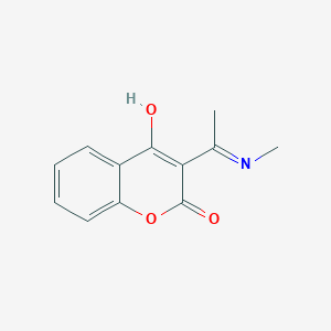 molecular formula C12H11NO3 B6087549 4-羟基-3-(N-甲基乙烯亚胺酰基)-2H-色满-2-酮 
