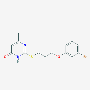 molecular formula C14H15BrN2O2S B6087552 2-{[3-(3-bromophenoxy)propyl]thio}-6-methyl-4-pyrimidinol 