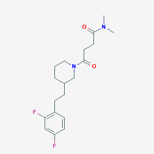molecular formula C19H26F2N2O2 B6087559 4-{3-[2-(2,4-difluorophenyl)ethyl]-1-piperidinyl}-N,N-dimethyl-4-oxobutanamide 