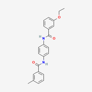 molecular formula C23H22N2O3 B6087572 3-ethoxy-N-{4-[(3-methylbenzoyl)amino]phenyl}benzamide 