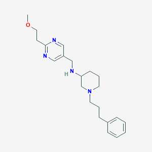 molecular formula C22H32N4O B6087577 N-{[2-(2-methoxyethyl)-5-pyrimidinyl]methyl}-1-(3-phenylpropyl)-3-piperidinamine 