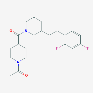 molecular formula C21H28F2N2O2 B6087591 1-[(1-acetyl-4-piperidinyl)carbonyl]-3-[2-(2,4-difluorophenyl)ethyl]piperidine 