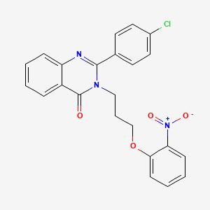 molecular formula C23H18ClN3O4 B6087613 2-(4-chlorophenyl)-3-[3-(2-nitrophenoxy)propyl]-4(3H)-quinazolinone 